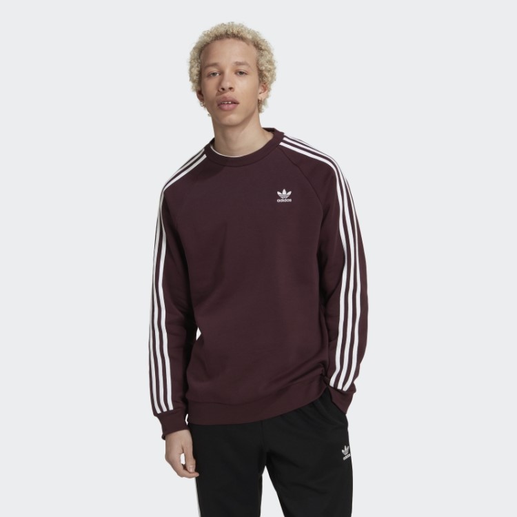 Moletom Clássico Adicolor Com As Três Listras Marrom Adidas