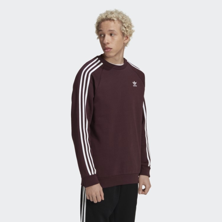 Moletom Clássico Adicolor Com As Três Listras Marrom Adidas