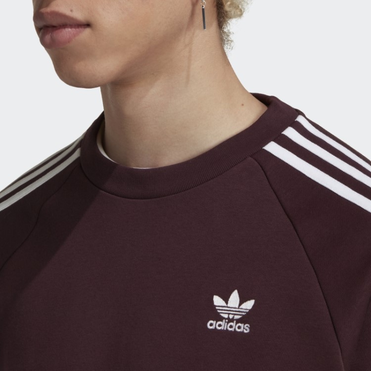 Moletom Clássico Adicolor Com As Três Listras Marrom Adidas