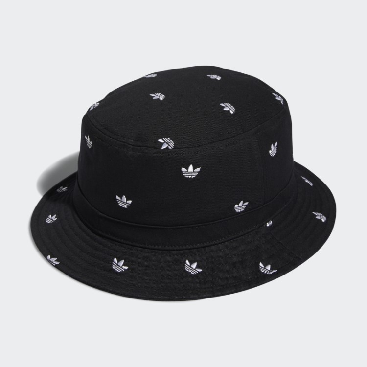 Chapéu Bucket Preto Adidas Com Estampa Trefoil