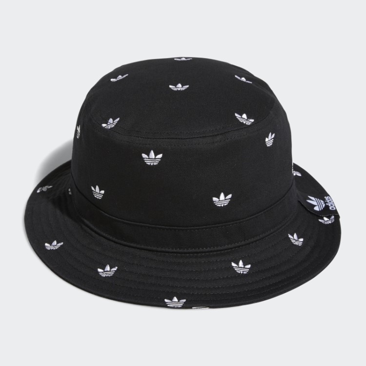 Chapéu Bucket Preto Adidas Com Estampa Trefoil