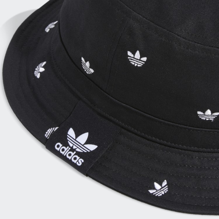Chapéu Bucket Preto Adidas Com Estampa Trefoil