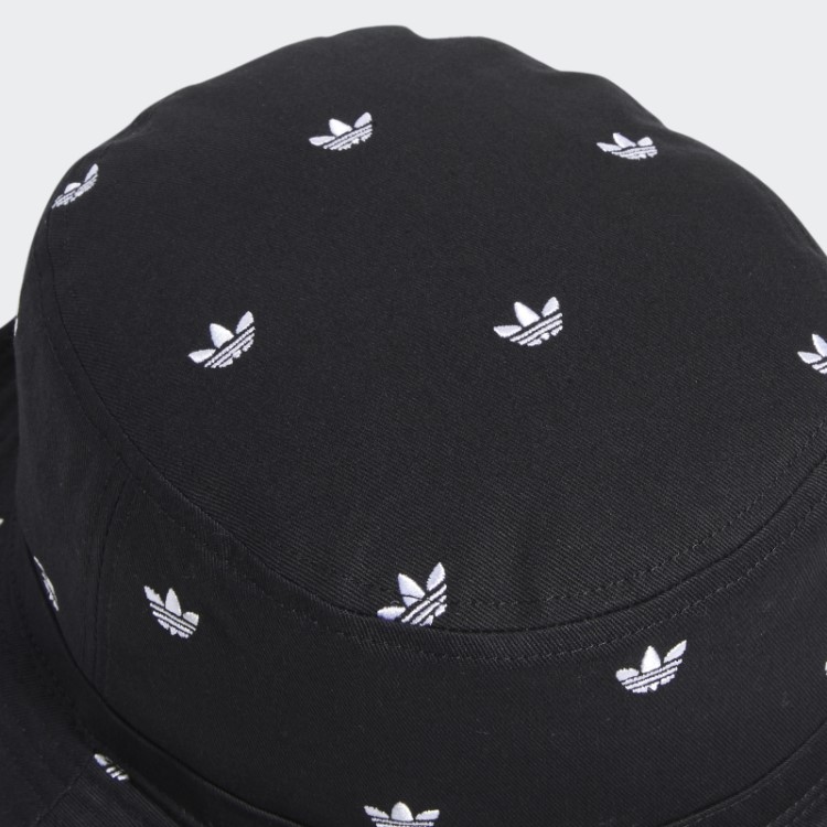 Chapéu Bucket Preto Adidas Com Estampa Trefoil