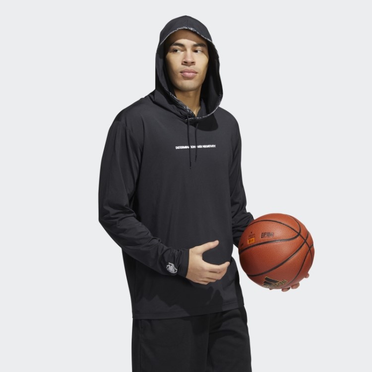 Pulôver Donovan Mitchell Com Capuz Preto Adidas