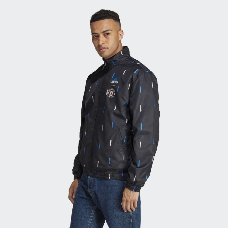 Jaqueta Reversível Manchester United Hino Preto Adidas