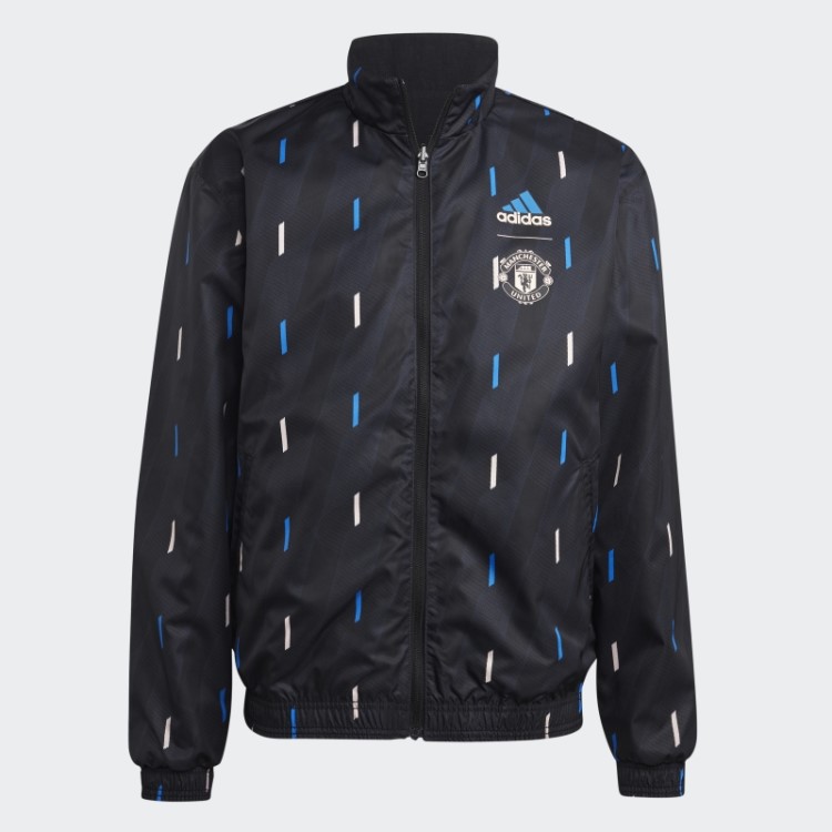 Manchester United Jaqueta Hino Preto Adidas
