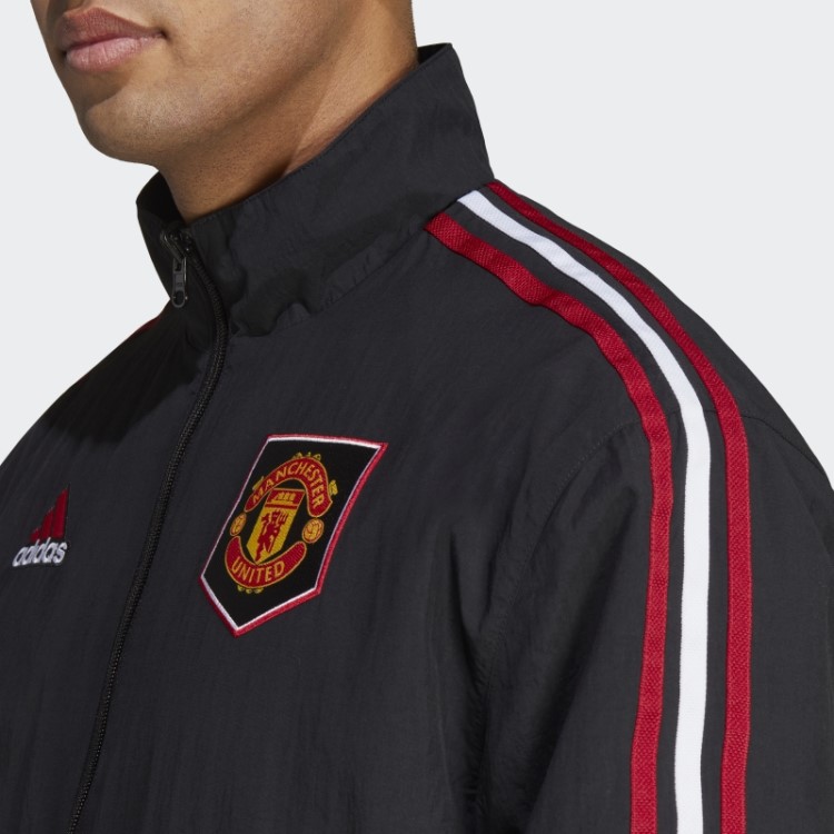 Manchester United Jaqueta Hino Preto Adidas