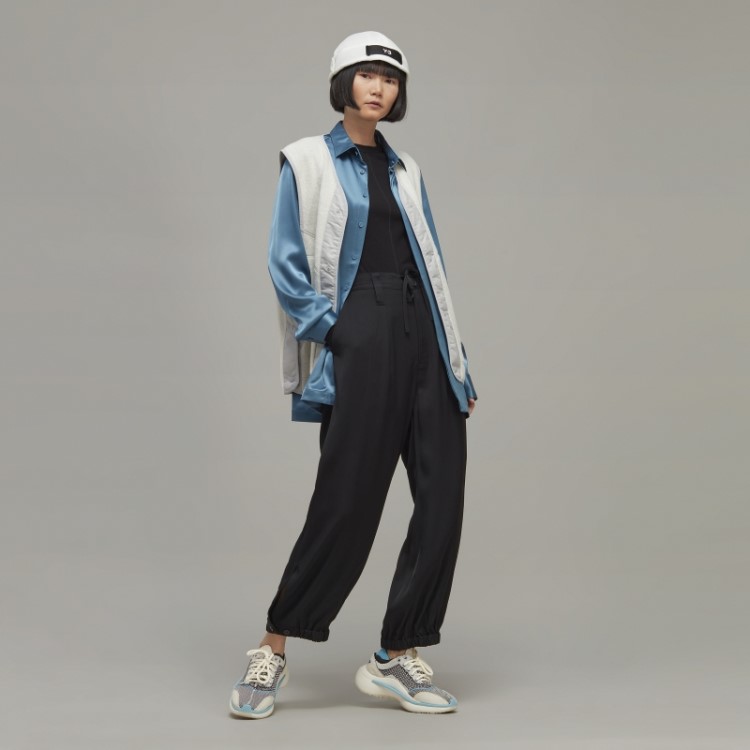 Y-3 Elegante Calça Cargo Tecido Adidas