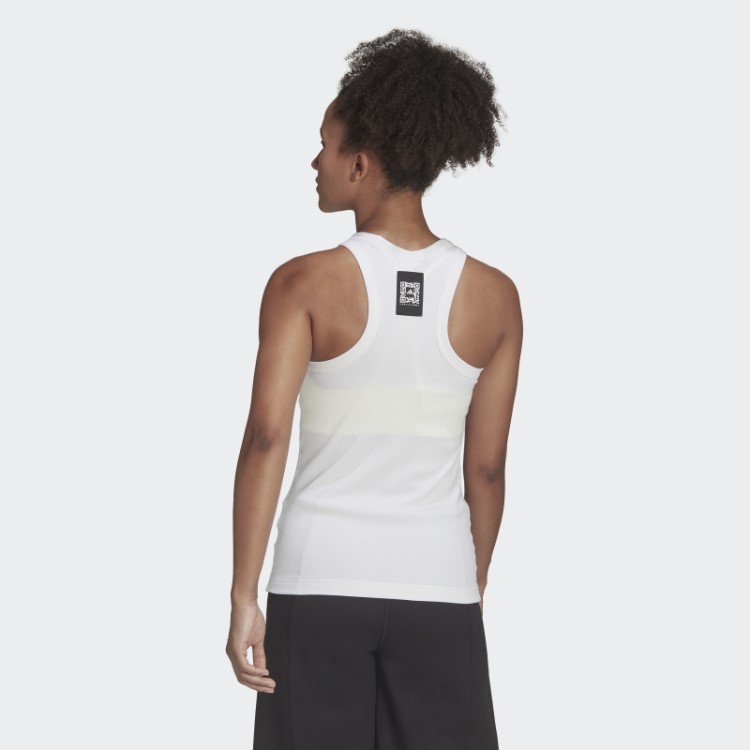 Regata Branca Fashion Adidas X Karlie Kloss Com Nervuras