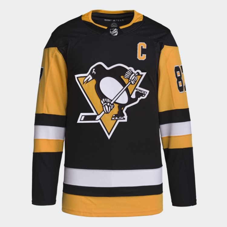 Adidas Black Penguins Crosby Home Autentic Jersey