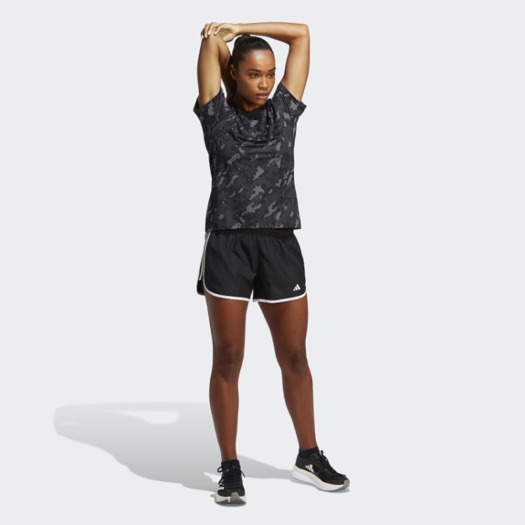 Própria Camiseta De Corrida Camuflada The Run Adidas Preta