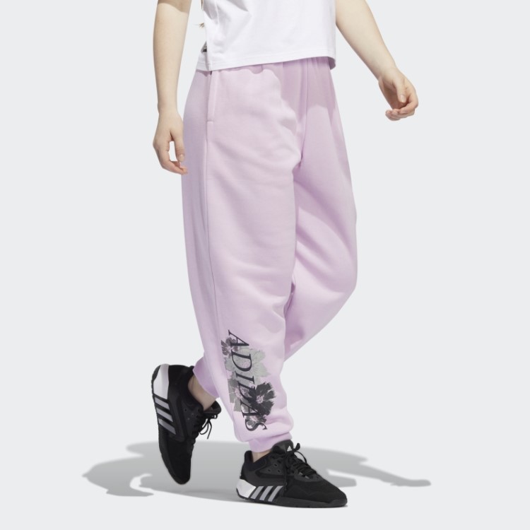 Calça Jogger Estampada Floral Lilás Adidas