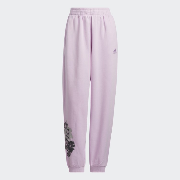 Calça Jogger Estampada Floral Lilás Adidas