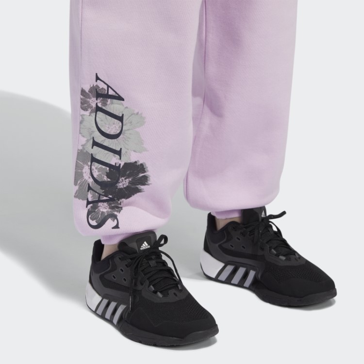 Calça Jogger Estampada Floral Lilás Adidas