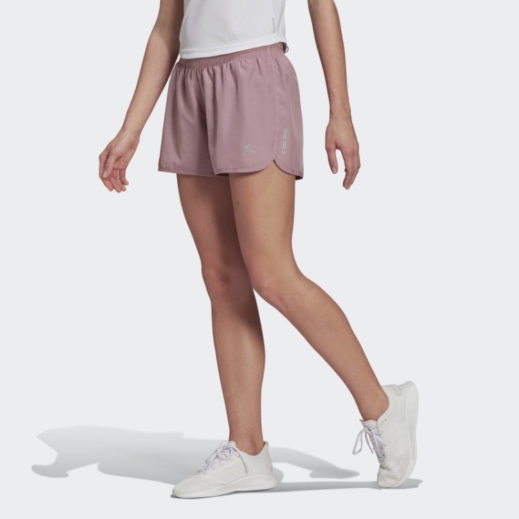 Bermuda De Corrida Malva Adidas