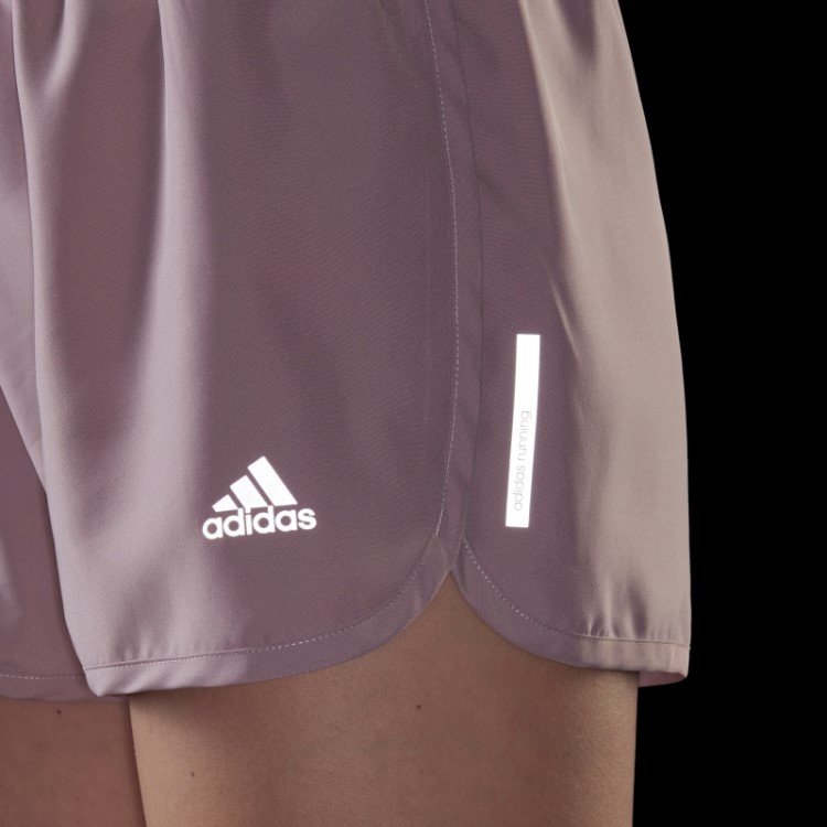 Bermuda De Corrida Malva Adidas