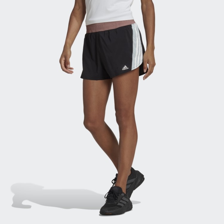 Bermuda De Corrida Preta Adidas Hyperglam