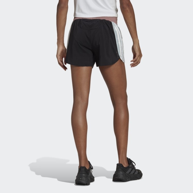 Bermuda De Corrida Preta Adidas Hyperglam