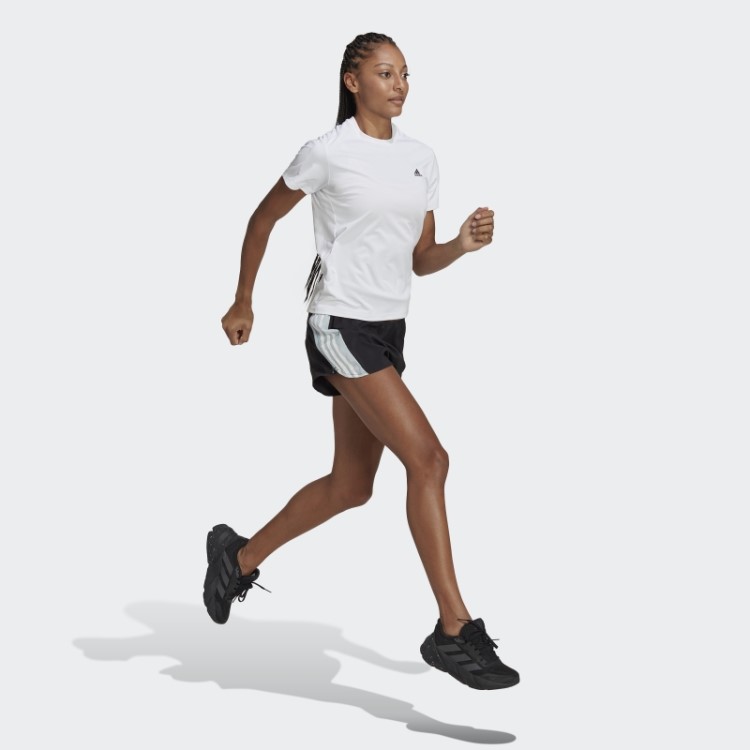 Bermuda De Corrida Preta Adidas Hyperglam