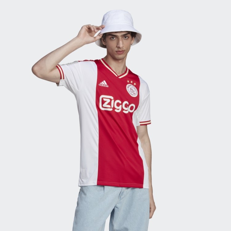 Moda Ajax Amsterdam 22/23 Camisa Casa Adidas Negrito Vermelho