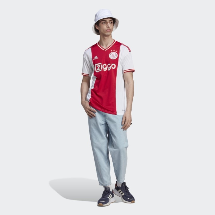 Moda Ajax Amsterdam 22/23 Camisa Casa Adidas Negrito Vermelho