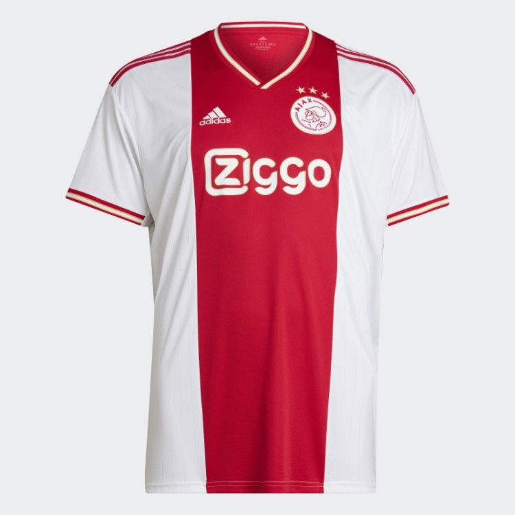 Moda Ajax Amsterdam 22/23 Camisa Casa Adidas Negrito Vermelho