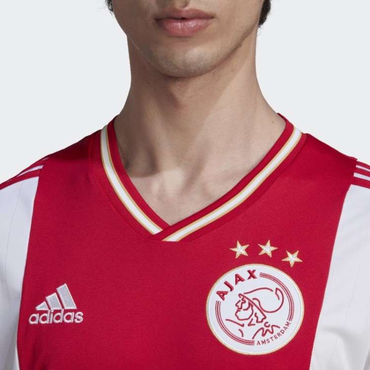 Moda Ajax Amsterdam 22/23 Camisa Casa Adidas Negrito Vermelho