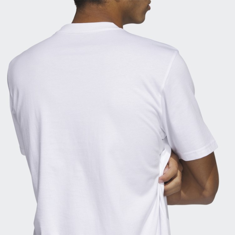 Camiseta Estampada De Manga Curta Com Estêncil Bicolor Adidas