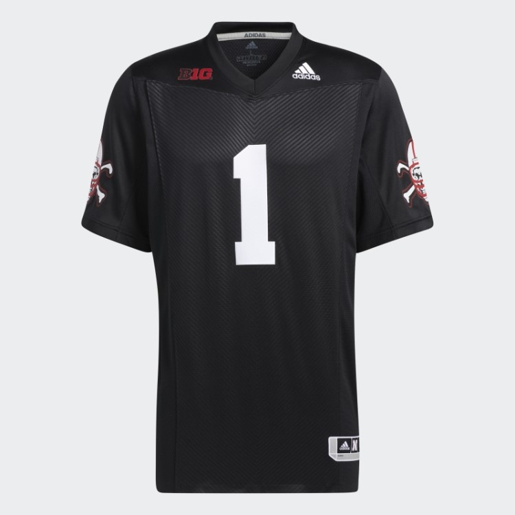 Camisa Preta Cornhuskers Preto Adidas