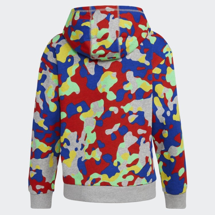 Pulôver Camo Allover Com Capuz Adidas Cinza Médio