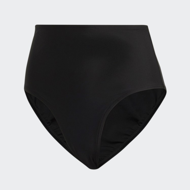Cueca De Biquíni Preto Cintura Alta Adidas