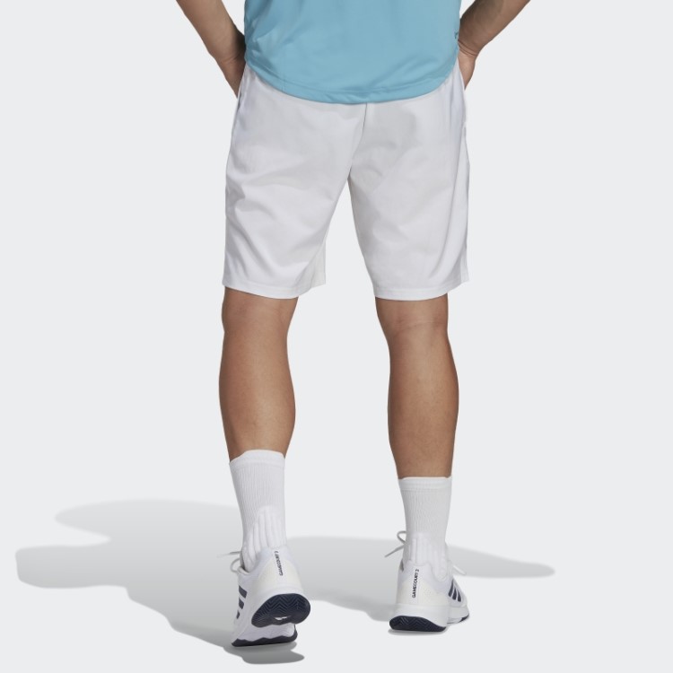 Calção De Tênis Branco Adidas Club Com As Três Listras
