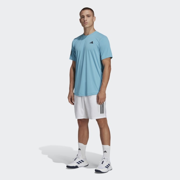 Calção De Tênis Branco Adidas Club Com As Três Listras