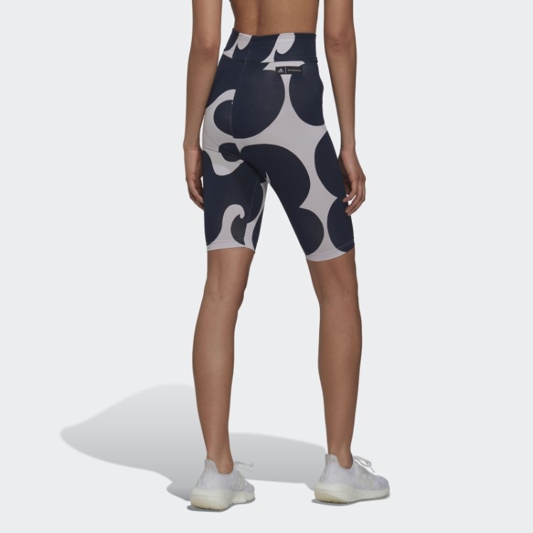 Legging Curta Adidas Purple Tint Marimekko Rib Na Altura Do Joelho