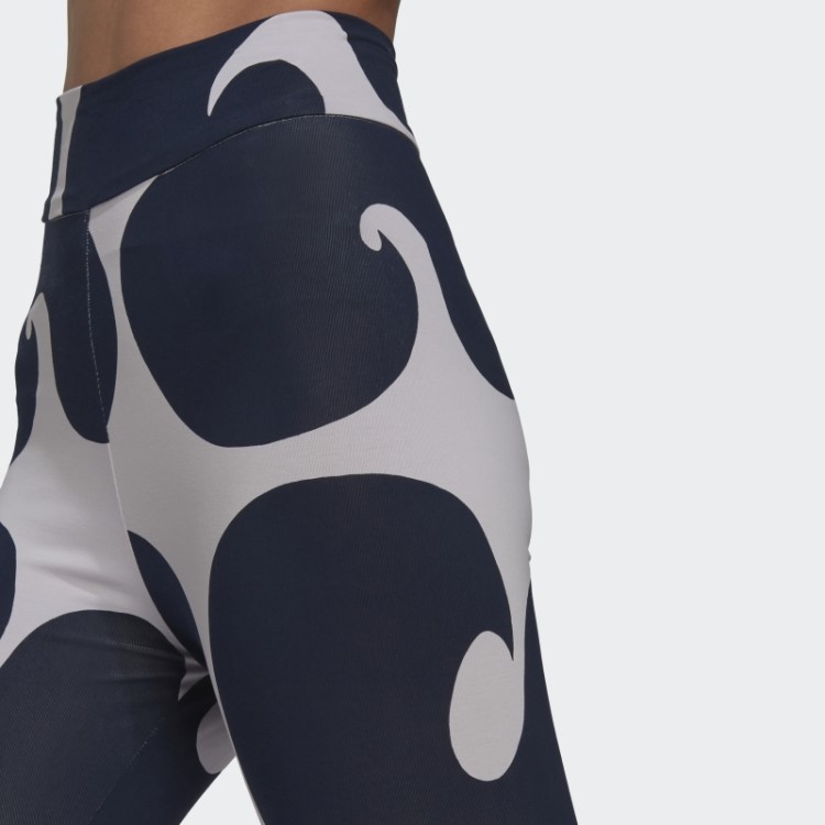 Legging Curta Adidas Purple Tint Marimekko Rib Na Altura Do Joelho