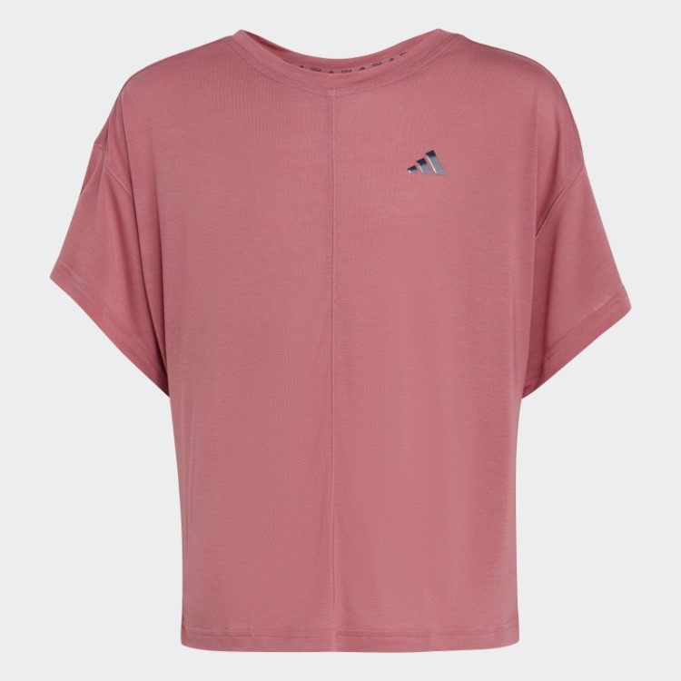 Camiseta Solta Adidas Yoga Aeroready Rosa