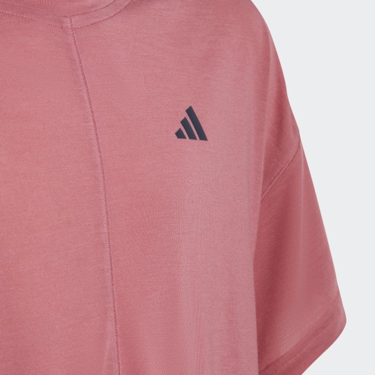 Camiseta Solta Adidas Yoga Aeroready Rosa
