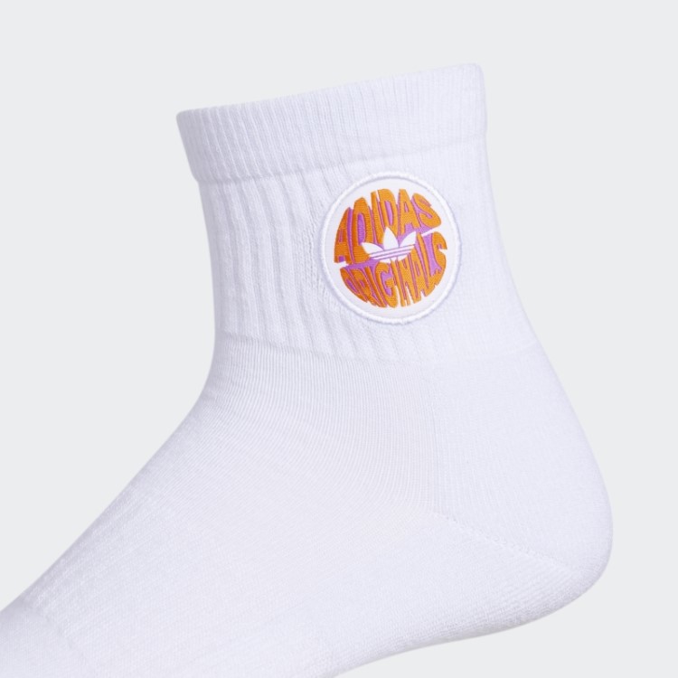 Meia Adidas Espiral 3 Pares Branco