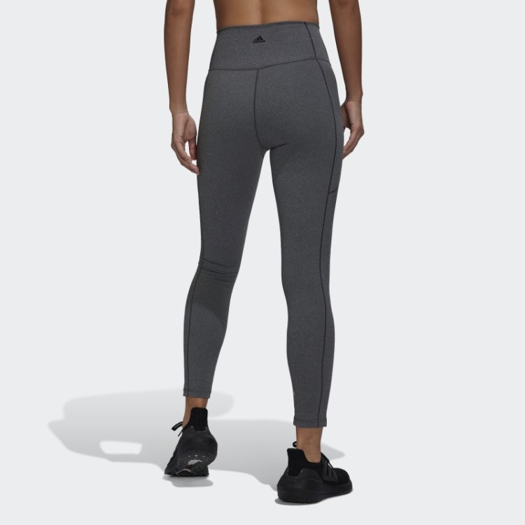 Legging Cinza Escuro Urze Adidas Yoga Studio 7/8 Quente