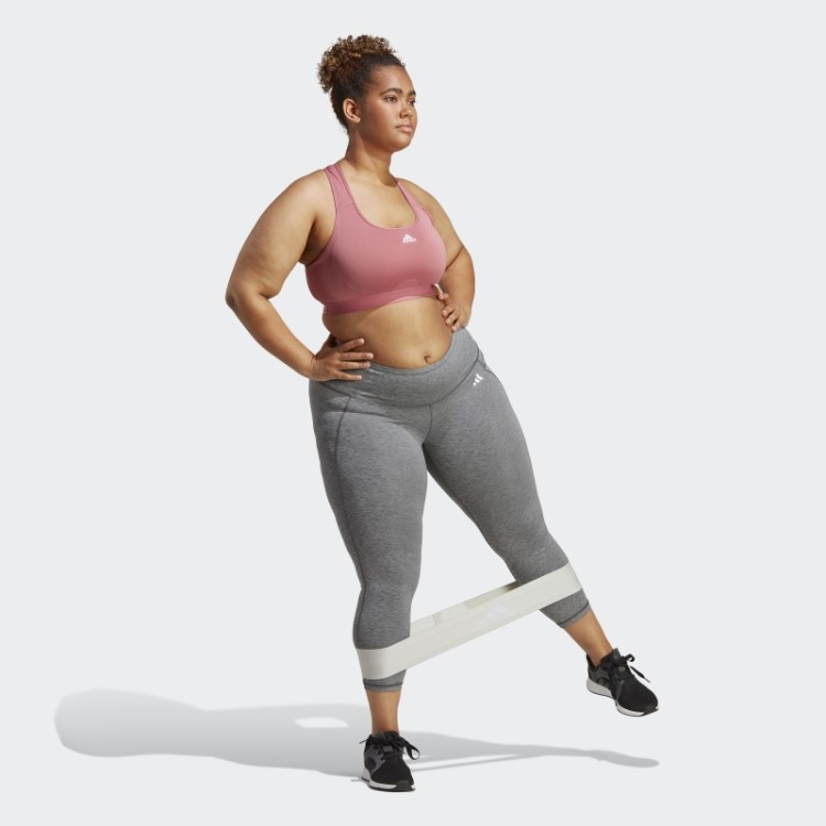 Legging Cinza Escuro Urze Optime Stash Pocket Training 7/8 (tamanho Grande) Adidas