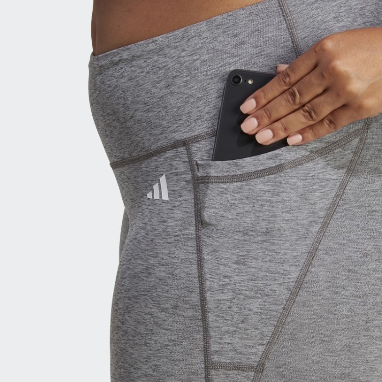 Legging Cinza Escuro Urze Optime Stash Pocket Training 7/8 (tamanho Grande) Adidas