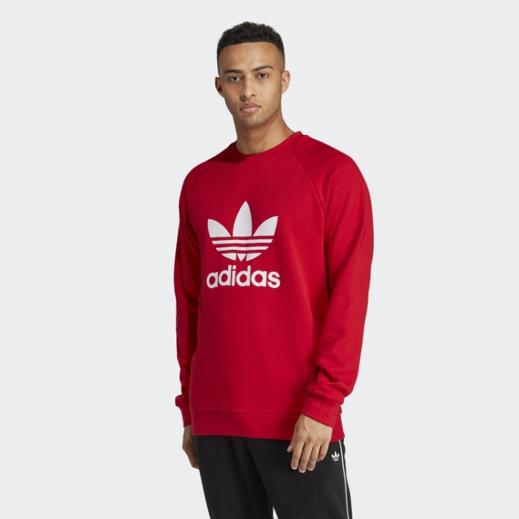 Moletom Gola Careca Adidas Scarlet Adicolor Classics Trefoil