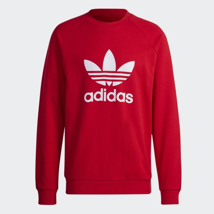 Moletom Gola Careca Adidas Scarlet Adicolor Classics Trefoil