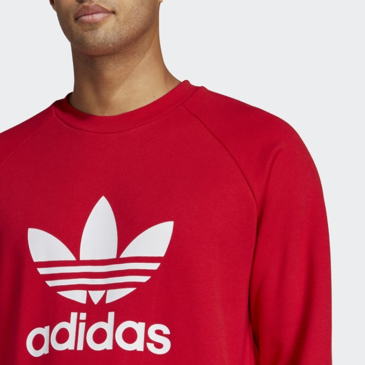 Moletom Gola Careca Adidas Scarlet Adicolor Classics Trefoil