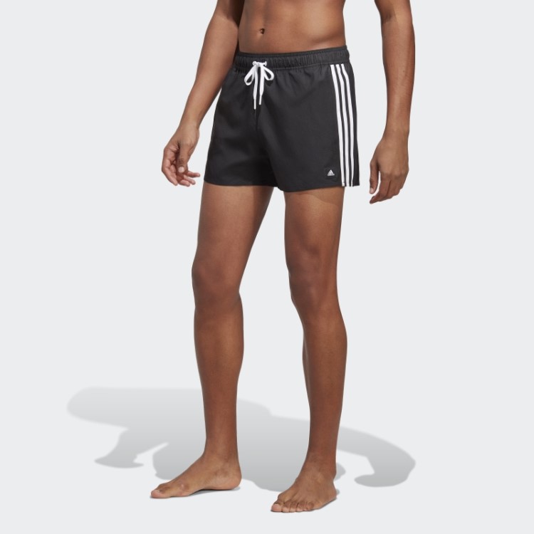 Calção De Banho Clx Preto Com As 3 Riscas Adidas