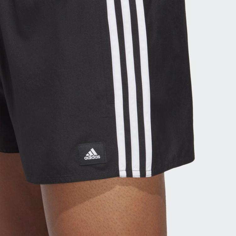 Calção De Banho Clx Preto Com As 3 Riscas Adidas