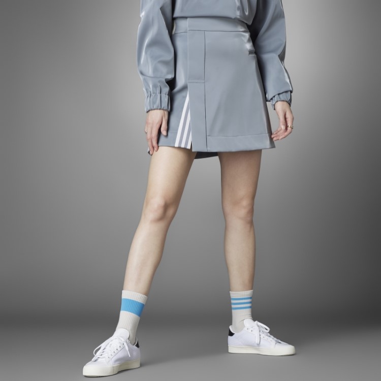 Versão Azul Saia De Alto Brilho Adidas Cinza