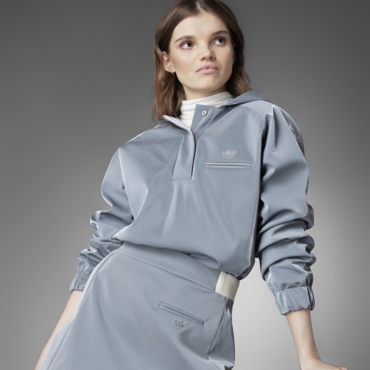Versão Azul Saia De Alto Brilho Adidas Cinza