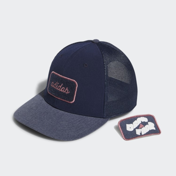 Boné Dois Em Um Com Patch Removível Adidas Navy