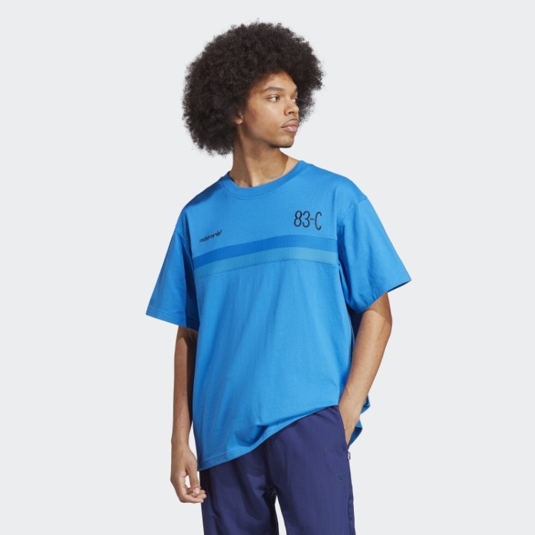 83-c Camiseta Pássaro Azul Adidas